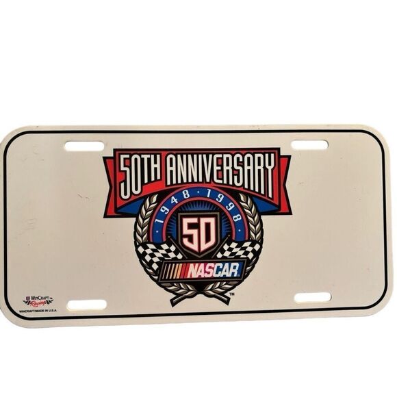 NASCAR 50th Anniversary Plastic Booster License Plate - Picture 1 of 5
